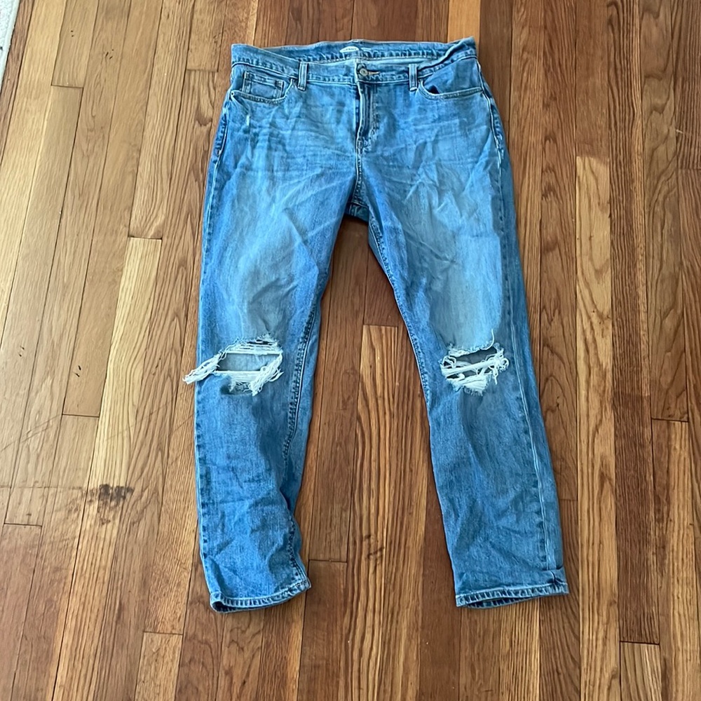 Mid Rise Boyfriend Jeans